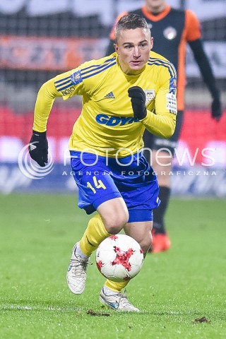  29.11.2017 GDYNIA<br />PILKA NOZNA - PUCHAR POLSKI PZPN 2017/2018<br />MECZ ARKA GDYNIA - CHROBRY GLOGOW<br />N/Z MICHAL NALEPA<br /> 