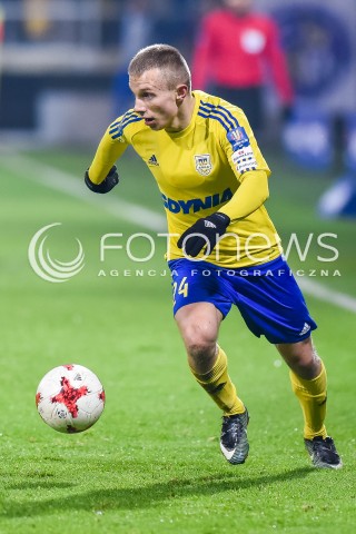  29.11.2017 GDYNIA<br />PILKA NOZNA - PUCHAR POLSKI PZPN 2017/2018<br />MECZ ARKA GDYNIA - CHROBRY GLOGOW<br />N/Z PATRYK KUN<br /> 