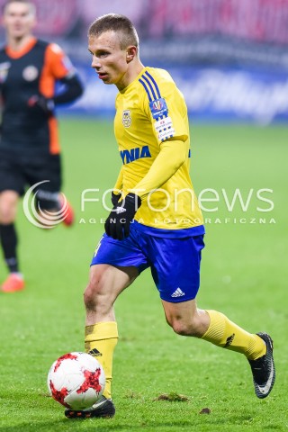  29.11.2017 GDYNIA<br />PILKA NOZNA - PUCHAR POLSKI PZPN 2017/2018<br />MECZ ARKA GDYNIA - CHROBRY GLOGOW<br />N/Z PATRYK KUN<br /> 