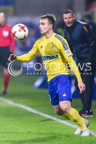  29.11.2017 GDYNIA<br />PILKA NOZNA - PUCHAR POLSKI PZPN 2017/2018<br />MECZ ARKA GDYNIA - CHROBRY GLOGOW<br />N/Z MARCIN WARCHOLAK<br /> 