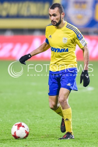  29.11.2017 GDYNIA<br />PILKA NOZNA - PUCHAR POLSKI PZPN 2017/2018<br />MECZ ARKA GDYNIA - CHROBRY GLOGOW<br />N/Z MARCUS DA SILVA<br /> 