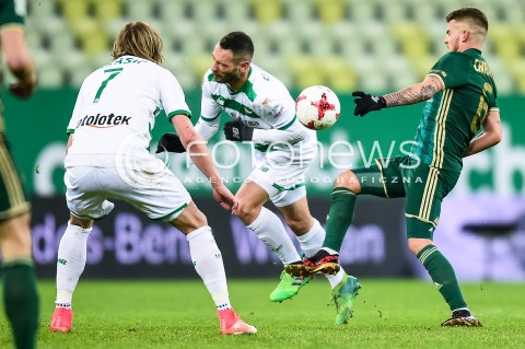  01.12.2017 GDANSK <br />PILKA NOZNA - EKSTRAKLASA SEZON 2017/2018<br />MECZ LECHIA GDANSK - SLASK WROCLAW<br />N/Z MILOS KRASIC SIMEON SLAWCZEW MICHAL CHRAPEK<br /> 