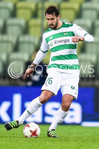 01.12.2017 GDANSK <br />PILKA NOZNA - EKSTRAKLASA SEZON 2017/2018<br />MECZ LECHIA GDANSK - SLASK WROCLAW<br />N/Z BLAZEJ AUGUSTYN<br /> 