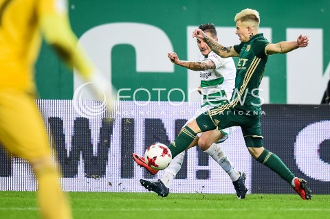  01.12.2017 GDANSK <br />PILKA NOZNA - EKSTRAKLASA SEZON 2017/2018<br />MECZ LECHIA GDANSK - SLASK WROCLAW<br />N/Z MATO MILOS JAKUB KOSECKI<br /> 