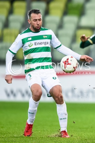  01.12.2017 GDANSK <br />PILKA NOZNA - EKSTRAKLASA SEZON 2017/2018<br />MECZ LECHIA GDANSK - SLASK WROCLAW<br />N/Z JAKUB WAWRZYNIAK<br /> 