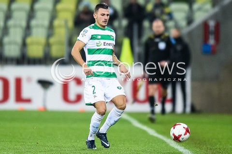  01.12.2017 GDANSK <br />PILKA NOZNA - EKSTRAKLASA SEZON 2017/2018<br />MECZ LECHIA GDANSK - SLASK WROCLAW<br />N/Z MATO MILOS<br /> 