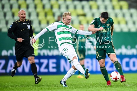  01.12.2017 GDANSK <br />PILKA NOZNA - EKSTRAKLASA SEZON 2017/2018<br />MECZ LECHIA GDANSK - SLASK WROCLAW<br />N/Z SZYMON MARCINIAK DANIEL LUKASIK KAMIL VACEK<br /> 