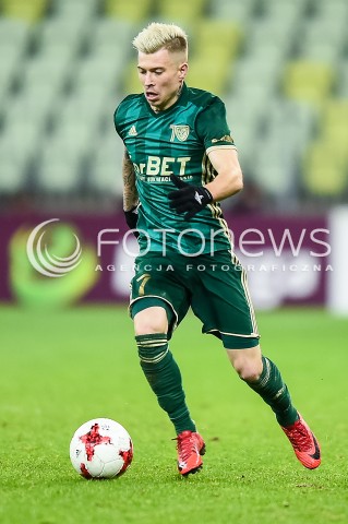  01.12.2017 GDANSK <br />PILKA NOZNA - EKSTRAKLASA SEZON 2017/2018<br />MECZ LECHIA GDANSK - SLASK WROCLAW<br />N/Z JAKUB KOSECKI<br /> 