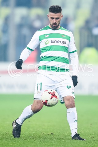  01.12.2017 GDANSK <br />PILKA NOZNA - EKSTRAKLASA SEZON 2017/2018<br />MECZ LECHIA GDANSK - SLASK WROCLAW<br />N/Z GRZEGORZ KUSWIK<br /> 
