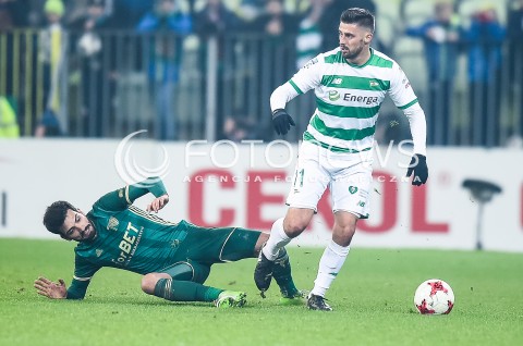  01.12.2017 GDANSK <br />PILKA NOZNA - EKSTRAKLASA SEZON 2017/2018<br />MECZ LECHIA GDANSK - SLASK WROCLAW<br />N/Z AUGUSTO GRZEGORZ KUSWIK<br /> 