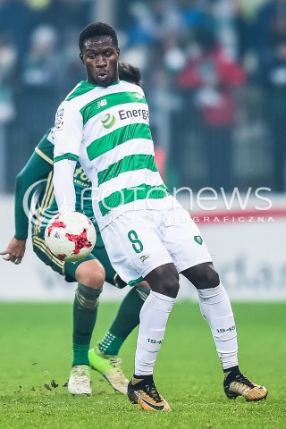  01.12.2017 GDANSK <br />PILKA NOZNA - EKSTRAKLASA SEZON 2017/2018<br />MECZ LECHIA GDANSK - SLASK WROCLAW<br />N/Z ROMARIO BALDE<br /> 
