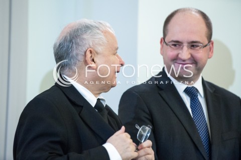  08.12.2017 WARSZAWA<br />UROCZYSTOSC PRZYJECIA DYMISJI RADY MINISTROW I NOMINACJI NA STANOWSKO PREZESA RADY MINISTROW<br />N/Z JAROSLAW KACZYNSKI ADAM BIELAN<br /> 