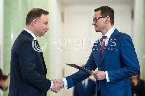  08.12.2017 WARSZAWA<br />UROCZYSTOSC PRZYJECIA DYMISJI RADY MINISTROW I NOMINACJI NA STANOWSKO PREZESA RADY MINISTROW<br />N/Z MATEUSZ MORAWIECKI<br /> 