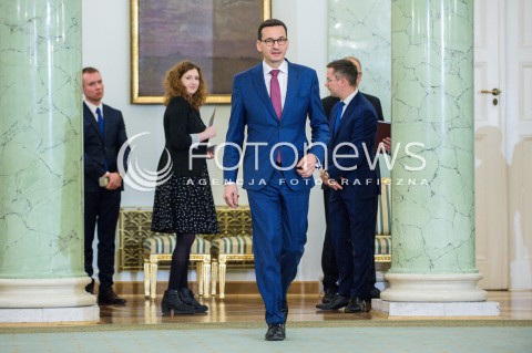  08.12.2017 WARSZAWA<br />UROCZYSTOSC PRZYJECIA DYMISJI RADY MINISTROW I NOMINACJI NA STANOWSKO PREZESA RADY MINISTROW<br />N/Z MATEUSZ MORAWIECKI<br /> 