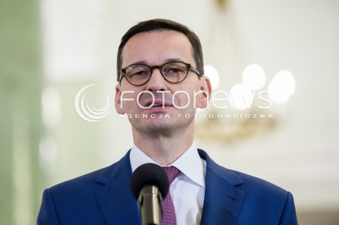  08.12.2017 WARSZAWA<br />UROCZYSTOSC PRZYJECIA DYMISJI RADY MINISTROW I NOMINACJI NA STANOWSKO PREZESA RADY MINISTROW<br />N/Z MATEUSZ MORAWIECKI<br /> 
