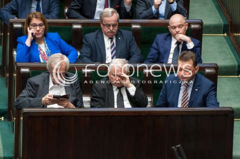  08.12.2017 WARSZAWA SEJM<br />POSIEDZENIE SEJMU<br />N/Z JAROSLAW KACZYNSKI MARIUSZ BLASZCZAK RYSZARD TERLECKI<br /> 