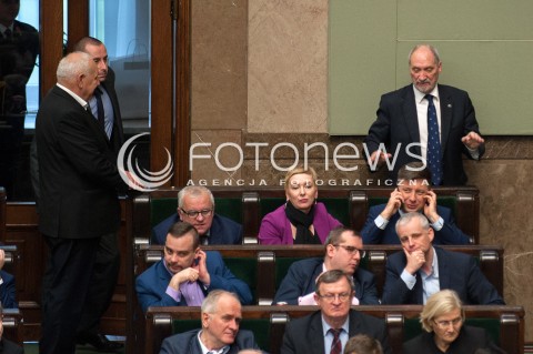  08.12.2017 WARSZAWA SEJM<br />POSIEDZENIE SEJMU<br />N/Z ANTONI MACIEREWICZ MICHAL DWORCZYK<br /> 