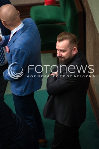  08.12.2017 WARSZAWA SEJM<br />POSIEDZENIE SEJMU<br />N/Z PIOTR LIROY MARZEC<br /> 