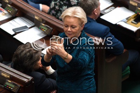  08.12.2017 WARSZAWA SEJM<br />POSIEDZENIE SEJMU<br />N/Z KRYSTYNA SKOWRONSKA<br /> 
