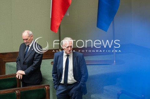  08.12.2017 WARSZAWA SEJM<br />POSIEDZENIE SEJMU<br />N/Z ANTONI MACIEREWICZ JAROSLAW GOWIN<br /> 