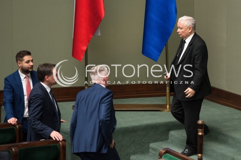  08.12.2017 WARSZAWA SEJM<br />POSIEDZENIE SEJMU<br />N/Z JAROSLAW KACZYNSKI ZBIGNIEW ZIOBRO PATRYK JAKI<br /> 