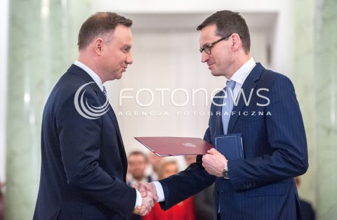 Powołanie rządu Mateusza Morawieckiego w Warszawie