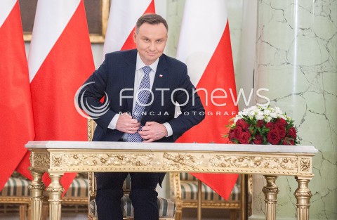  11.12.2017 WARSZAWA<br />POWOLANIE RZADU MATEUSZA MORAWIECKIEGO<br />N/Z ANDRZEJ DUDA<br /> 