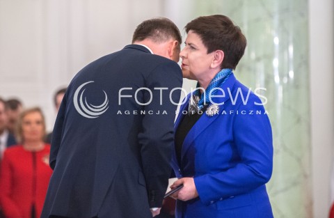  11.12.2017 WARSZAWA<br />POWOLANIE RZADU MATEUSZA MORAWIECKIEGO<br />N/Z ANDRZEJ DUDA BEATA SZYDLO<br /> 