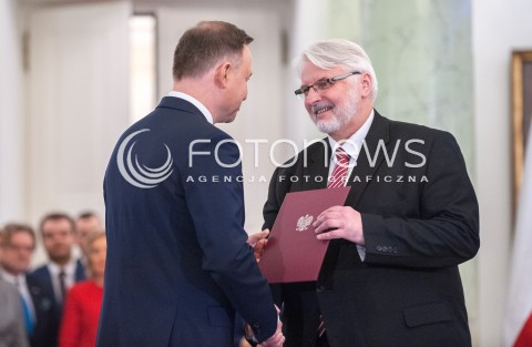  11.12.2017 WARSZAWA<br />POWOLANIE RZADU MATEUSZA MORAWIECKIEGO<br />N/Z ANDRZEJ DUDA WITOLD WASZCZYKOWSKI<br /> 