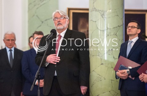  11.12.2017 WARSZAWA<br />POWOLANIE RZADU MATEUSZA MORAWIECKIEGO<br />N/Z WITOLD WASZCZYKOWSKI<br /> 