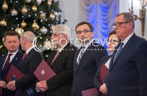  11.12.2017 WARSZAWA<br />POWOLANIE RZADU MATEUSZA MORAWIECKIEGO<br />N/Z ZBIGNIEW ZIOBRO ANNA ZALEWSKA JAN SZYSZKO WITOLD WASZCZYKOWSKI<br /> 