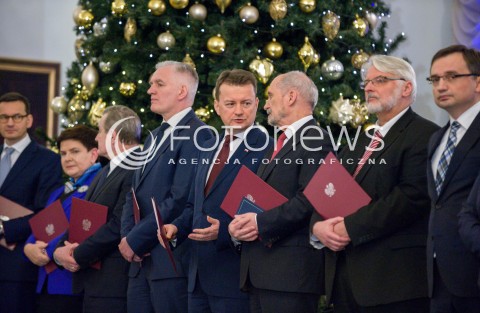  11.12.2017 WARSZAWA<br />POWOLANIE RZADU MATEUSZA MORAWIECKIEGO<br />N/Z BEATA SZYDLO ANTONI MACIEREWICZ ZBIGNIEW ZIOBRO WITOLD WASZCZYKOWSKI MARIUSZ BLASZCZAK BEATA SZYDLO PIOTR GLINSKI JAROSLAW GOWIN<br /> 