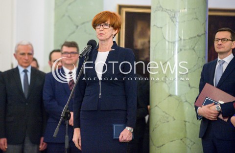  11.12.2017 WARSZAWA<br />POWOLANIE RZADU MATEUSZA MORAWIECKIEGO<br />N/Z ELZBIETA RAFALSKA MATEUSZ MORAWIECKI<br /> 