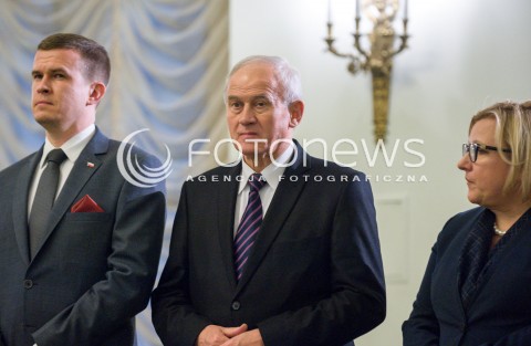  11.12.2017 WARSZAWA<br />POWOLANIE RZADU MATEUSZA MORAWIECKIEGO<br />N/Z WITOLD BANKA KRZYSZTOF TCHORZEWSKI BEATA KEMPA<br /> 