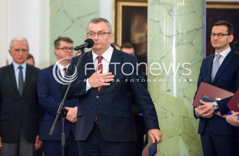  11.12.2017 WARSZAWA<br />POWOLANIE RZADU MATEUSZA MORAWIECKIEGO<br />N/Z ANDRZEJ ADAMCZYK MATEUSZ MORAWIECKI<br /> 