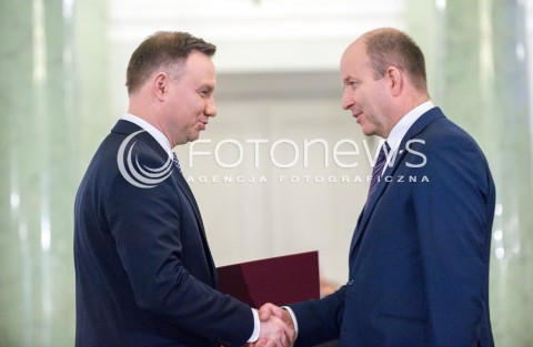  11.12.2017 WARSZAWA<br />POWOLANIE RZADU MATEUSZA MORAWIECKIEGO<br />N/Z KONSTANTY RADZIWILL ANDRZEJ DUDA<br /> 