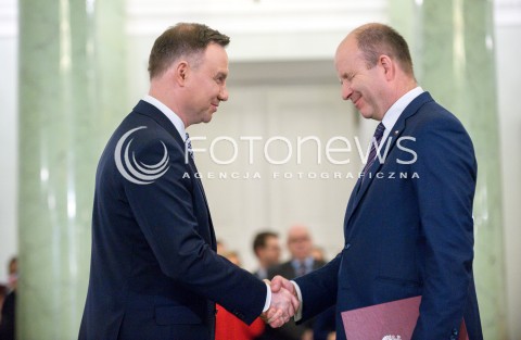  11.12.2017 WARSZAWA<br />POWOLANIE RZADU MATEUSZA MORAWIECKIEGO<br />N/Z KONSTANTY RADZIWILL ANDRZEJ DUDA<br /> 