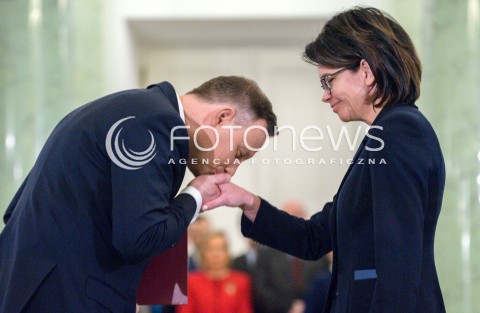  11.12.2017 WARSZAWA<br />POWOLANIE RZADU MATEUSZA MORAWIECKIEGO<br />N/Z ANNA STREZYNSKA ANDRZEJ DUDA<br /> 