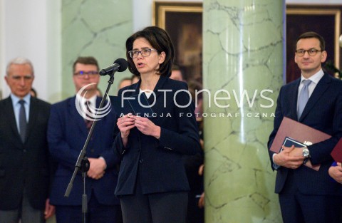 11.12.2017 WARSZAWA<br />POWOLANIE RZADU MATEUSZA MORAWIECKIEGO<br />N/Z ANNA STREZYNSKA MATEUSZ MORAWIECKI<br /> 