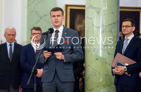  11.12.2017 WARSZAWA<br />POWOLANIE RZADU MATEUSZA MORAWIECKIEGO<br />N/Z WITOLD BANKA MATEUSZ MORAWIECKI<br /> 