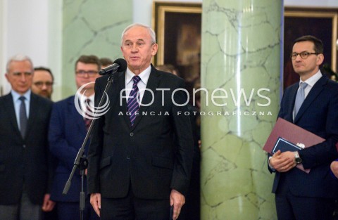  11.12.2017 WARSZAWA<br />POWOLANIE RZADU MATEUSZA MORAWIECKIEGO<br />N/Z KRZYSZTOF TCHORZEWSKI MATEUSZ MORAWIECKI<br /> 