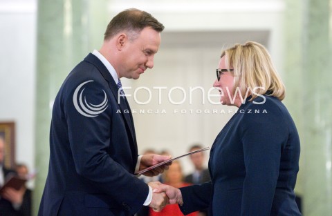  11.12.2017 WARSZAWA<br />POWOLANIE RZADU MATEUSZA MORAWIECKIEGO<br />N/Z BEATA KEMPA ANDRZEJ DUDA<br /> 