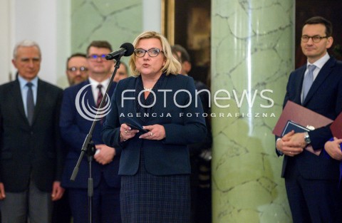  11.12.2017 WARSZAWA<br />POWOLANIE RZADU MATEUSZA MORAWIECKIEGO<br />N/Z BEATA KEMPA MATEUSZ MORAWIECKI<br /> 