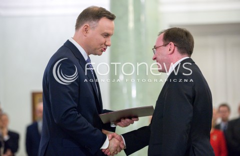  11.12.2017 WARSZAWA<br />POWOLANIE RZADU MATEUSZA MORAWIECKIEGO<br />N/Z MARIUSZ KAMINSKI ANDRZEJ DUDA<br /> 