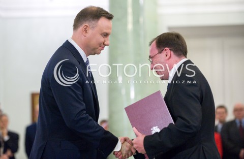  11.12.2017 WARSZAWA<br />POWOLANIE RZADU MATEUSZA MORAWIECKIEGO<br />N/Z MARIUSZ KAMINSKI ANDRZEJ DUDA<br /> 