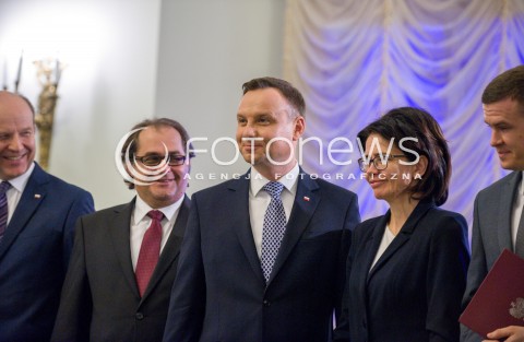  11.12.2017 WARSZAWA<br />POWOLANIE RZADU MATEUSZA MORAWIECKIEGO<br />N/Z ANDRZEJ DUDA KONSTANTY RADZIWILL MAREK GROBARCZYK ANNA STREZYNSKA WITOLD BANKA<br /> 