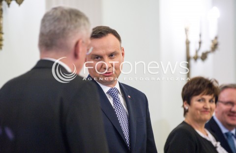  11.12.2017 WARSZAWA<br />POWOLANIE RZADU MATEUSZA MORAWIECKIEGO<br />N/Z ANDRZEJ DUDA STANISLAW KARCZEWSKI ANNA SZYMANSKA<br /> 