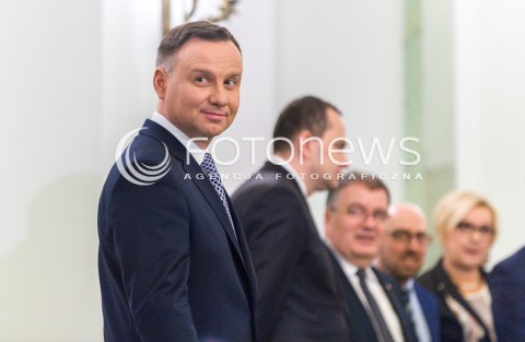  11.12.2017 WARSZAWA<br />POWOLANIE RZADU MATEUSZA MORAWIECKIEGO<br />N/Z ANDRZEJ DUDA ADAM KWIATKOWSKI ANDRZEJ DERA KRZYSZTOF LAPINSKI<br /> 