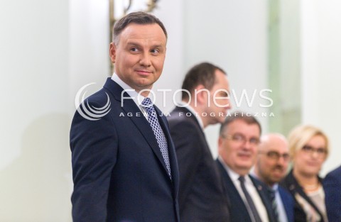  11.12.2017 WARSZAWA<br />POWOLANIE RZADU MATEUSZA MORAWIECKIEGO<br />N/Z ANDRZEJ DUDA ADAM KWIATKOWSKI ANDRZEJ DERA KRZYSZTOF LAPINSKI<br /> 