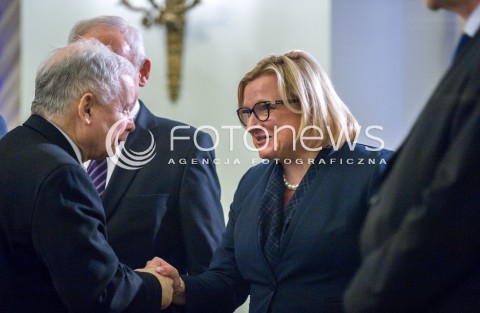  11.12.2017 WARSZAWA<br />POWOLANIE RZADU MATEUSZA MORAWIECKIEGO<br />N/Z JAROSLAW KACZYNSKI BEATA KEMPA<br /> 